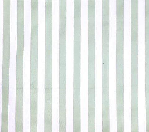 Quadrille Fabric: Riviera Stripe - Custom Celadon on White 100% Cotton