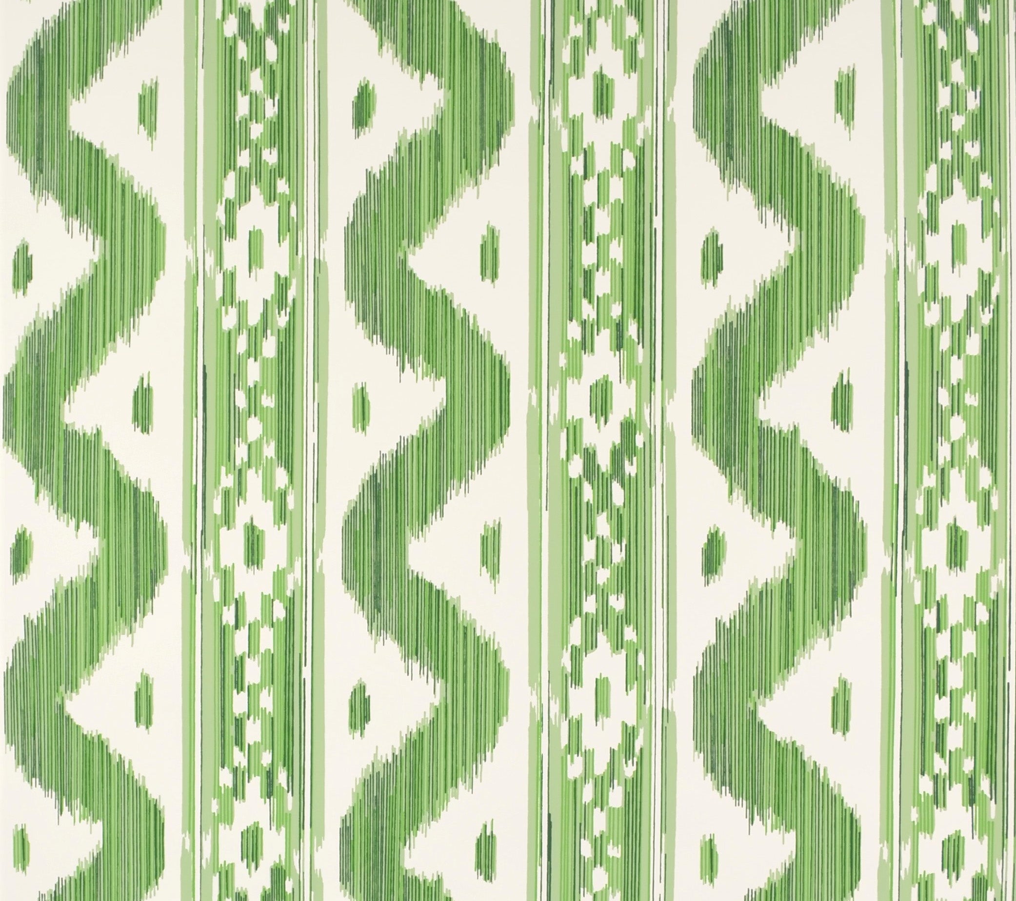 China Seas Wallpaper: Bali Hai - Custom Green on Off White Paper