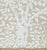 China Seas Fabric: CUSTOM LARGE SCALE Arbre de Matisse - Custom White on Tan 100% Linen