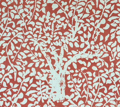 China Seas Fabric: Arbre de Matisse Reverse - Custom Shrimp on Tinted 100% Linen
