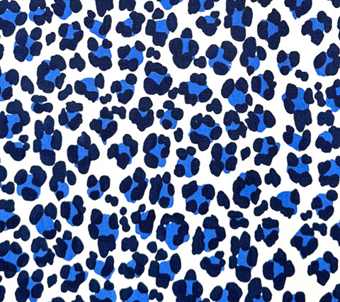 China Seas Fabric: Conga Line - Custom Navy / French Blue on White Suncloth (OUTDOOR)