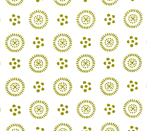 China Seas Fabric: Cecil - Custom Jungle Green on White 100% Cotton / Sateen
