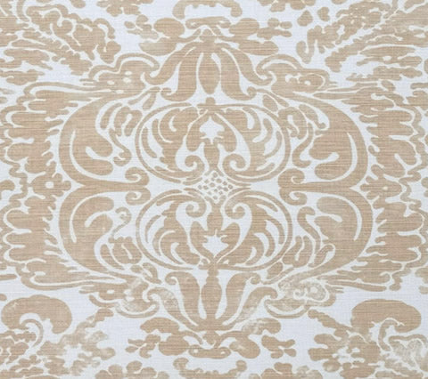China Seas Fabric: San Marco - Custom Cream on Tinted Belgian Linen / Cotton