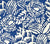 China Seas Fabric: Macambo - Custom Royal Blue on White Belgian Linen / Cotton