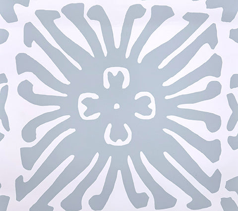 China Seas Wallpaper: Sigourney - Custom Windsor Blue on White Paper (FIVE YARD MINIMUM)