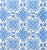 Blue floral pattern on a white background