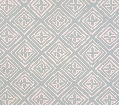 China Seas Wallpaper: Fiorentina - Custom French Green on Almost White Paper