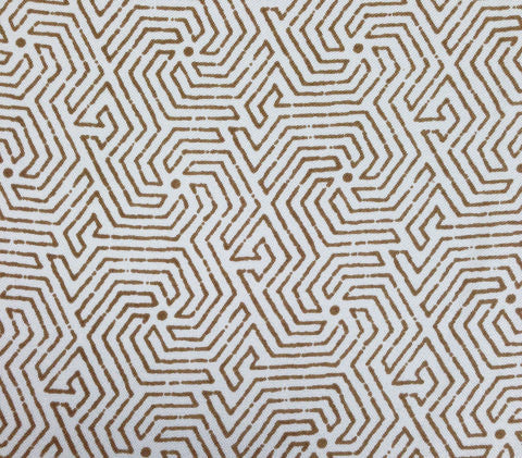 China Seas Fabric: Maze - Custom Camel on 100% Trevira (Flame Resistant, Commercial Quality)
