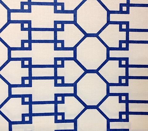 Quadrille Prints: Brighton - Custom Navy on Tinted Trevira (Commercial Quality)