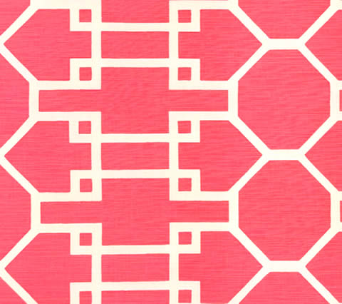 Quadrille Fabric: Brighton Reverse - Custom Watermelon on Tinted Belgian Linen / Cotton