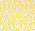 Quadrille Wallpaper: Charleston II Reverse - Custom Yellow on White Paper