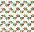 Quadrille Fabric: Framboises - Custom Color on Curtain Weight- Greens / Rose on Tinted Linen