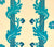 Quadrille Fabric: Henriot Stripe - Custom Turquoise on Cream Suncloth (OUTDOOR)