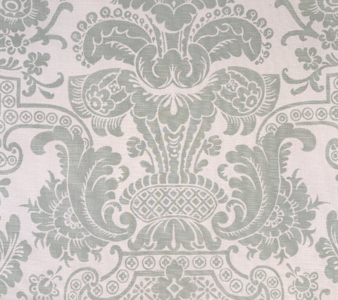 Quadrille Fabric: Este - Custom Light Hansen Blue on Tinted Belgian Linen / Cotton