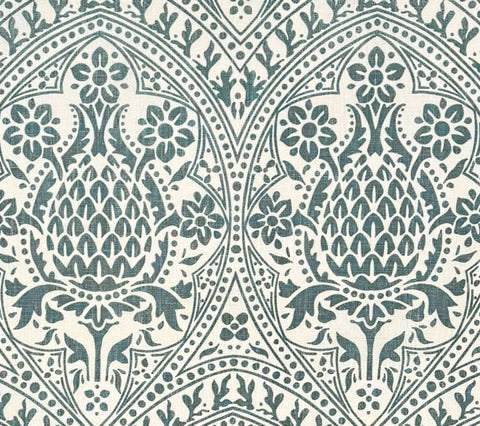 Quadrille Fabric: Pina - Custom Vapor on Tinted Belgian Linen / Cotton