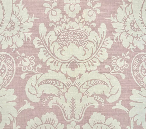 Quadrille Fabric: Este Reverse (Blotch) - Custom Pink on Tinted Belgian Linen / Cotton