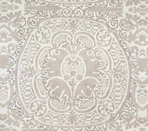 Quadrille Fabric: Veneto - Custom Pumice on Tinted Belgian Linen / Cotton