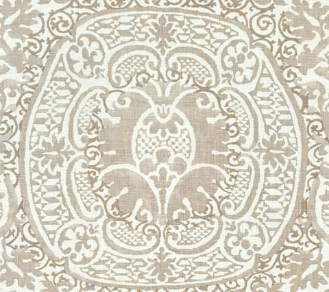 Quadrille Fabric: Veneto - Custom Pumice on Tinted 100% Linen