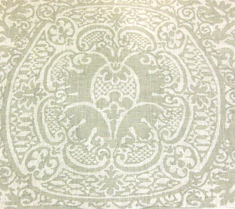 Quadrille Fabric: Veneto - Custom Coventry Grey on White 100% Linen
