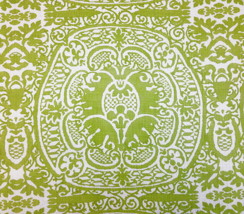 Quadrille Fabric: Veneto - Custom Apple on White 100% Linen