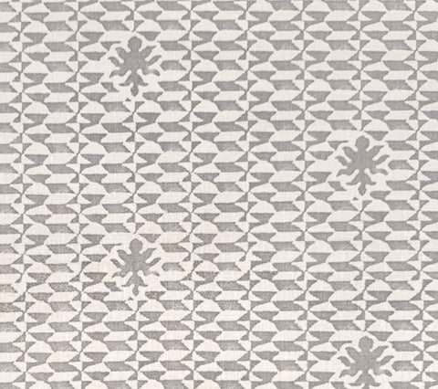 Quadrille Fabric: Carlo II - Custom Gray on Tinted 100% Linen