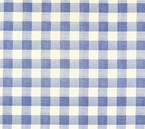 Quadrille Fabric: Hingham Plaid - Custom Light Navy on Tinted Belgian Linen / Cotton