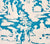 Quadrille Fabric: Independence Background - Turquoise on Tinted Linen