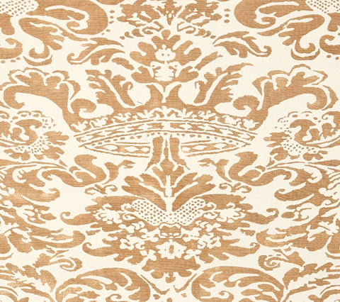 Quadrille Fabric: Bromonte- Beige on Tinted Belgian Linen / Cotton