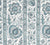 Quadrille Fabric: Palampore Stripe - Custom Multi Blues on White 100% Linen