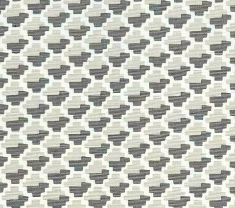 Quadrille Fabric: IL Gioco - Custom Gray on Lightly Tinted Belgian Linen / Cotton