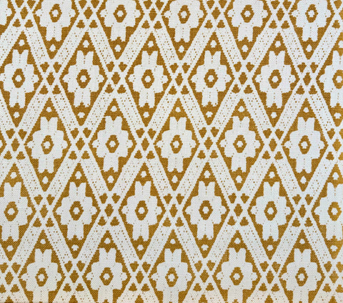 Quadrille Fabric: Viennese - Custom Camel on Oyster Frank Linen