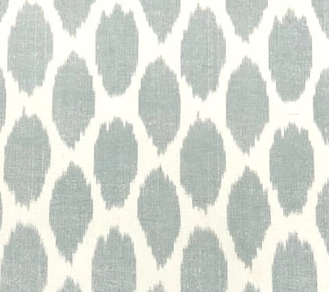 Quadrille Fabric: Adras - Custom Pale Blue on Tinted 100% Linen