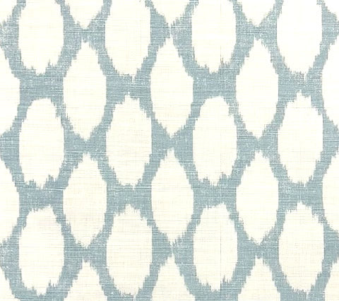 Quadrille Fabric: Adras Reverse - Custom New Soft Windsor Blue on Tinted Belgian Linen / Cotton