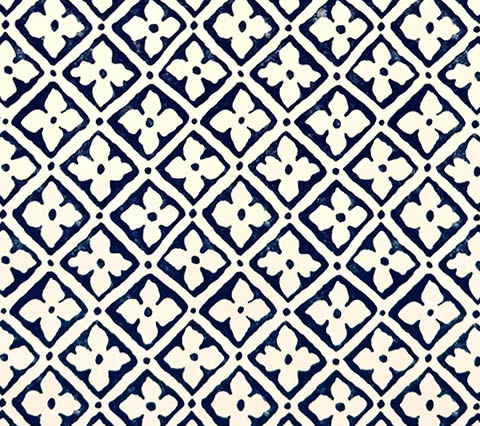 Quadrille Wallpaper: Puccini - Custom Summer Night on Almost White Paper (FIVE YARD MINIMUM)