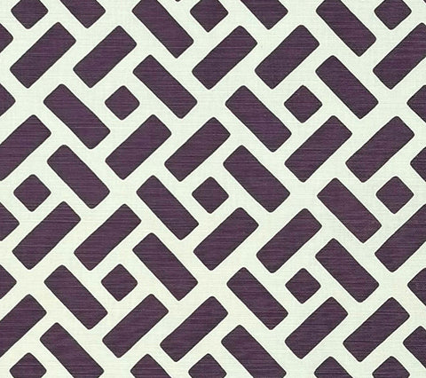 China Seas Fabric: Edo Grande - Custom Purple on Tinted Belgian Linen / Cotton