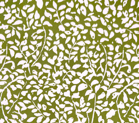 China Seas Fabric: Foliage Reverse - Jungle Green on Cream Suncloth (OUTDOOR)