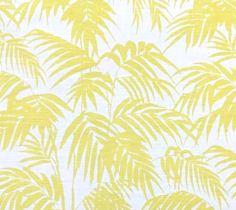 China Seas Fabric: Martinique - Custom Yellow on Tinted Belgian Linen / Cotton