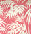 White palm leaf pattern on a pink background