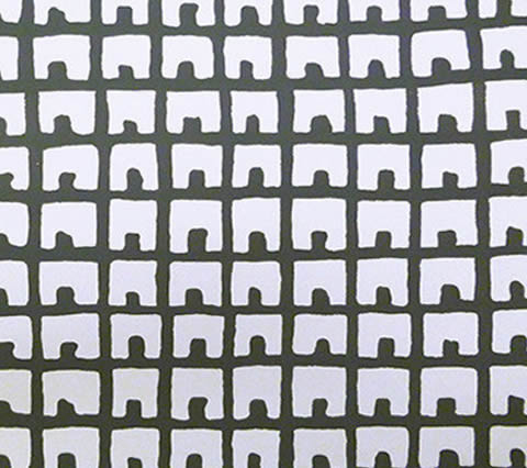 China Seas Wallpaper: Fez Background Wallpaper - Custom Grey on White Paper (5 yard minimum)