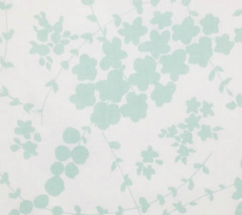 China Seas Fabric: Lysette - Custom Pale Aqua on White 100% Linen