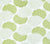 China Seas Fabric: New Chrysanthemum - Custom Green on White Belgian Linen / Cotton