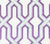 China Seas Fabric: Large Gorrivan Fretwork - Custom Lilac / Silver on White Belgian Linen / Cotton