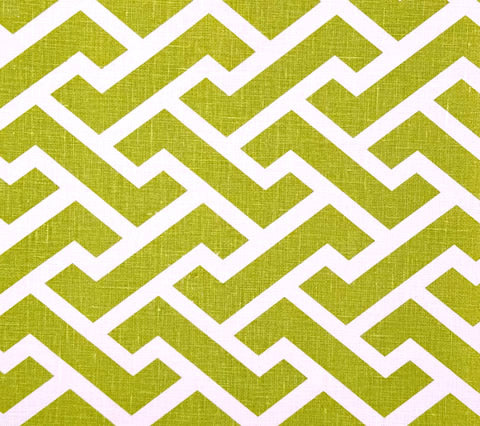 China Seas Fabric: Aga Reverse - Custom Pistachio on Tinted 100% Linen