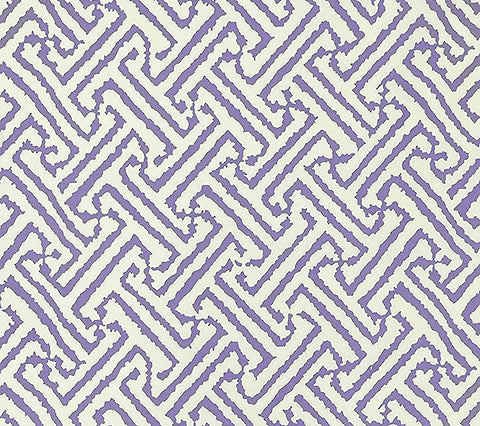 China Seas Fabric: Java Grande - Custom Lilac on White 100% Cotton / Sateen