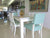 China Seas Fabric: Aga Reverse - Custom Blue on Tinted Belgian Linen / Cotton