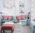 China Seas Fabric: Bijou Stripe - Custom Pink / Green on Tinted Belgian Linen / Cotton