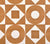 Home Couture Fabric: Circles & Squares Large Scale - Custom Camel on Ecru 100% Linen