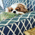 China Seas Fabric: Lyford Diamond Blotch - New Shrimp on Tinted Belgian Linen / Cotton
