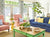 China Seas Fabric: Nitik II - Magenta / New Navy on Cream Suncloth (OUTDOOR)