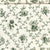 Quadrille Fabric: Pillement Toile - Vert (Green) on Tinted 100% Cotton - Imported from France